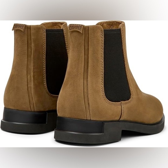 New Camper Iman Boots Chelsea Ankle Nubuck Suede Tan Sz 37 - Picture 4 of 14